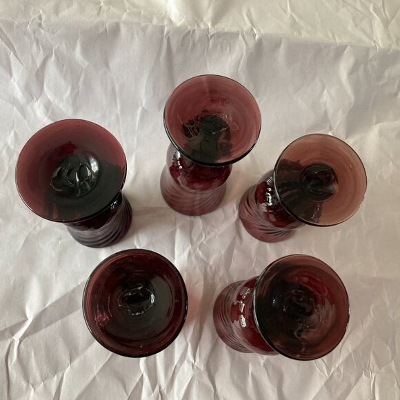 Hand-blown Glass Cordial Glasses from Italy